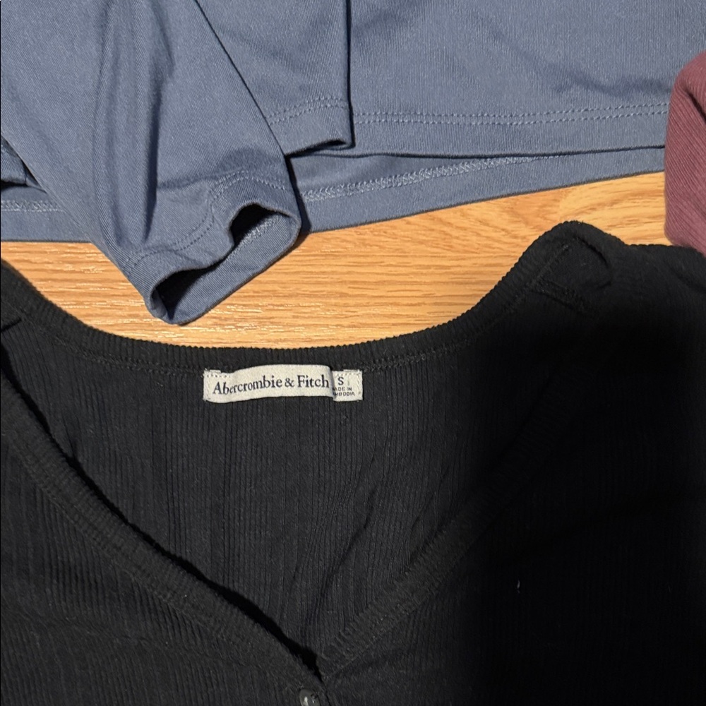 Women's Long Sleeve Tops - Black, Blue, and Purple - Picture 5 of 7